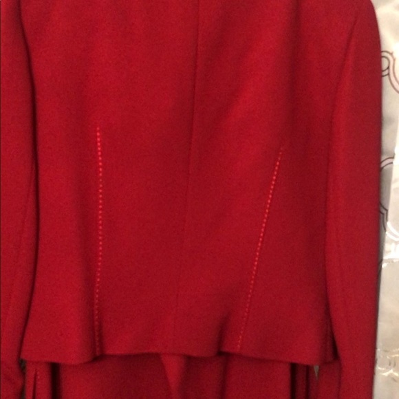 Cache size 12 sexy red formal suit wide leg flat front pants thigh high slit - Picture 8 of 11